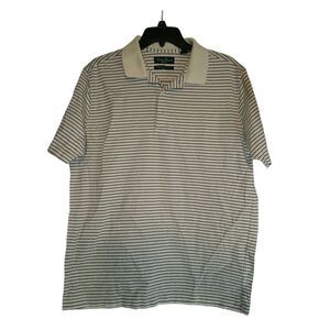 Vintage Palm Beach Golf Classic Striped Polo Shirt 100% Mercerized Cotton Medium